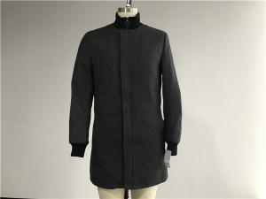 Wholesale Menswear Charcoal Metlon Coat With Funnel Rib Collar XS-XXXL Size TW79364 from china suppliers