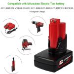 10.8V 2.5Ah Milwaukee Cordless Drill Battery