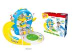 24 " Portable Kids Toy Vehicles Parking Garage With Assembly Track 2 Cars