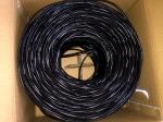 Black PE-UV UTP Bulk CAT5E Cable PE UV Resistant Sheath Waterproof