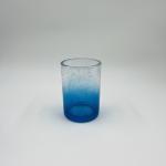Ombre Blue Glass Modern Bath Accessories With Round Shape Glass Lotion Dispenser