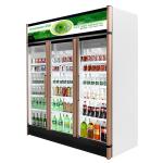 Air Cooling 3 Door Glass Display Freezer With Led Light For Supermarket