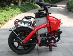 Practical 14 Inch Electric Bike , Mini Foldable Electric Bike Portable Battery