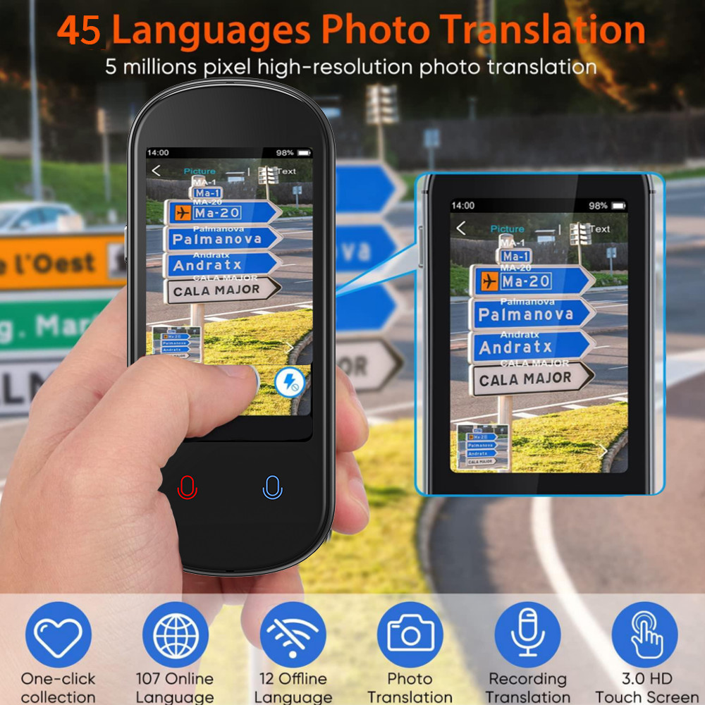 Birgus Vormor Portable Language Translator Voice Translator Device