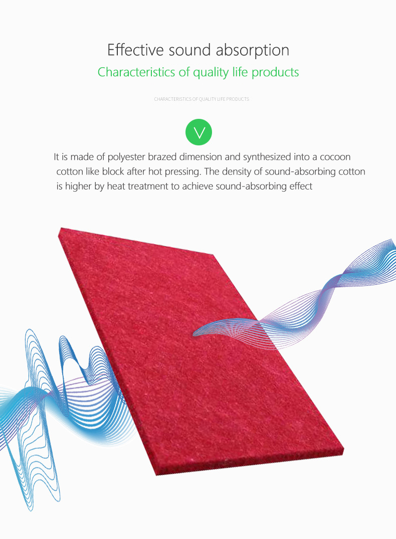 100% Polyester Waterproof Acoustic Self Adhesive Sound Proof For Home Office Studio