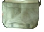 90g classic grey and black strap round coner non woven carry bag