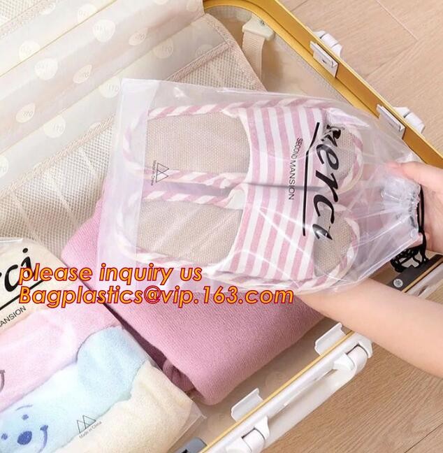 Biodegradable Environment friendly LDPE Plastic bags with DRAWSTRING closure bags, backpack, drawtape bag, essentials