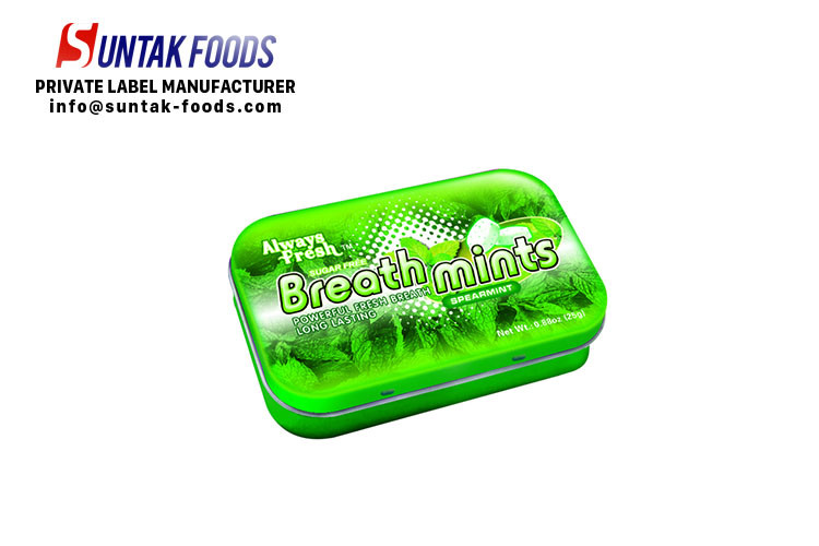 Powerful Fresh Breath Sugar Free Cough Lozenges In Emboss Tin Box
