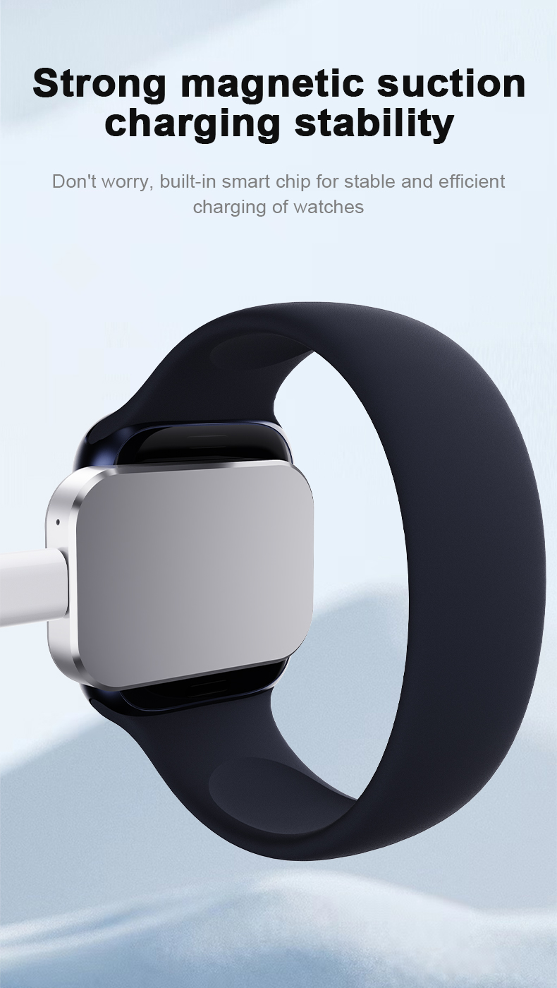 Mini Smart Watch Charger with 2.5W Maximum Output Power Portable Wireless Magnetic Charger 4.3*3.1*0.7CM