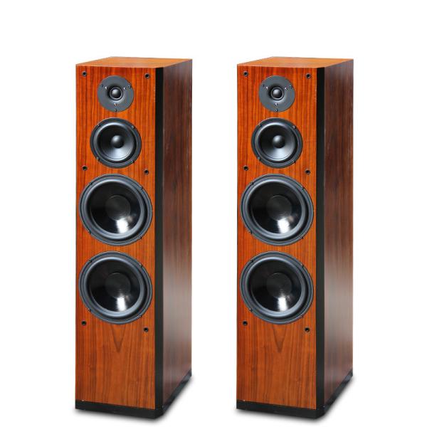 2015 Brand New Wood Finish Perfect Sound Floor Stand Home Speaker Dual 8 Inch