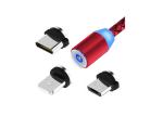 Phone Accessories Mobile USB Cable Micro Braided 3 In 1 USB Charging Cable