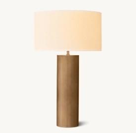 China 60W E26 Industrial Bedside Table Lamps With Handcrafted Solid Brass Base on sale
