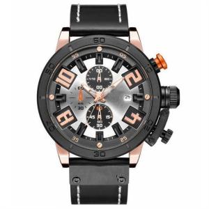 Wholesale Mens Leather Strap Versatile Watches Pin Buckle Alloy Case Chronos Sport Watch from china suppliers