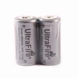 Wholesale Factory Directly Sell 880mAh Ultrafire 3.6V 16340 Rechargeable Li ion Battery from china suppliers