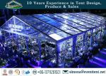 Large Transparent Party Tent With Glass Wall , Clear roof marquee For Wedding