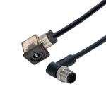 M12 Molding Female Solenoid Cable Connector 8mm 9.4mm 10mm 11mm 18mm