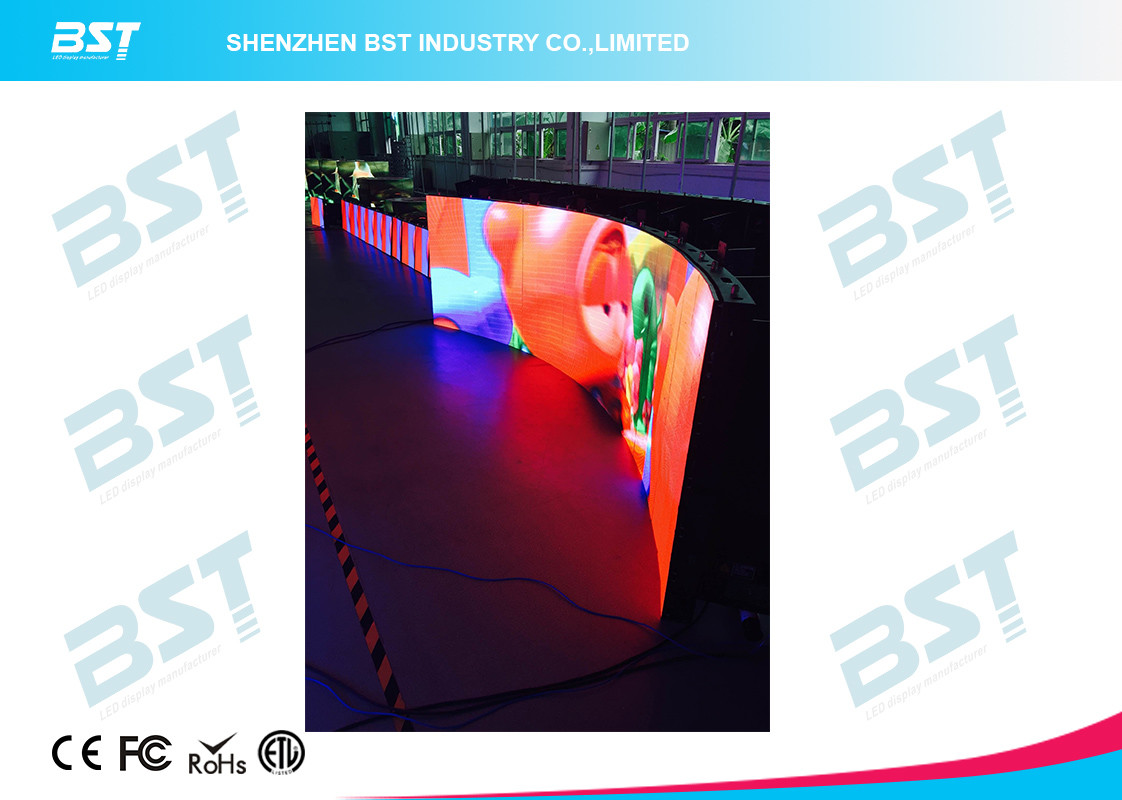 SMD2121 P4mm Indoor Full Color Advertising curved video LED screen For Shopping Malls