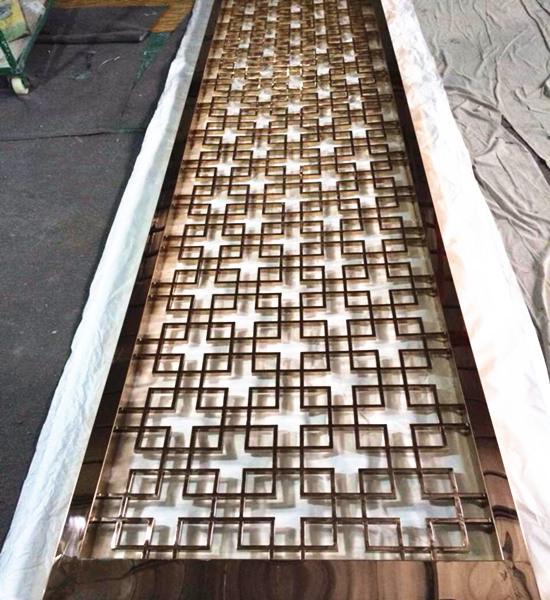 High-grade 304 stainless steel mirror rose gold stainless steel wall panels