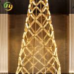 Postmodern Hotel Lobby Chandelier Club Restaurant Creative Carved Glass Tower