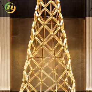 Wholesale Postmodern Hotel Lobby Chandelier Club Restaurant Creative Carved Glass Tower Decoration Floor Lamp from china suppliers