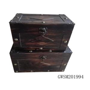 Wholesale OBM Dark Brown S30*17.5*17 Reclaimed Wood Blanket Chest from china suppliers