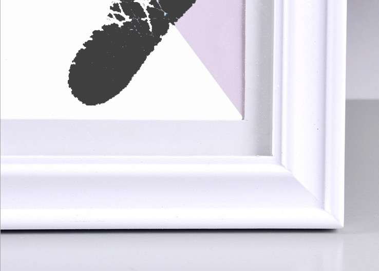 Wooden Baby Hand And Footprint Photo Frame Baby Safe Non Toxic Ink Pad For Birthday Gift