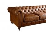 100 Percent Genuine Three Seater Leather Sofa Solid Wood Frame For Living Room
