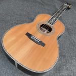 Custom 39 inch OOO body abalone binding slotted headstock cedar acoustic guitar
