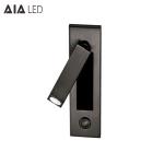 Recessed mounted bedside reading light led reading wall light 3W rotate bedroom