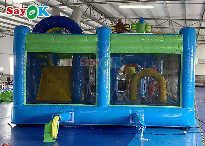 1000D Inflatable Bouncer Air Water Slide Jumping Bouncy Castle Ocean Theme Bounce House Combo With Pool