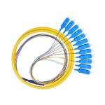 APC UPC Bundled Fiber Optic Pigtail 12 Core Optical Fiber Cable