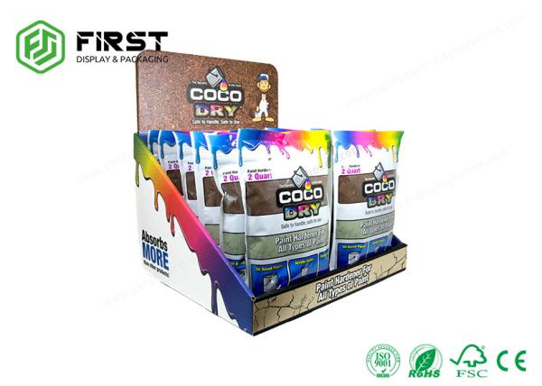 Foldable Retail Cardboard Counter Paper Display Box Stands Custom Logo For