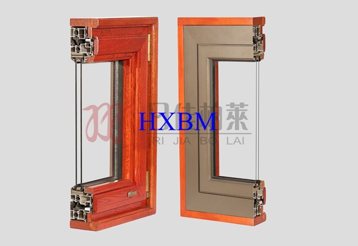 Energy Saving Wood Clad Aluminum Casement Windows Easy to install With Thermal Break for Southeast Asia market