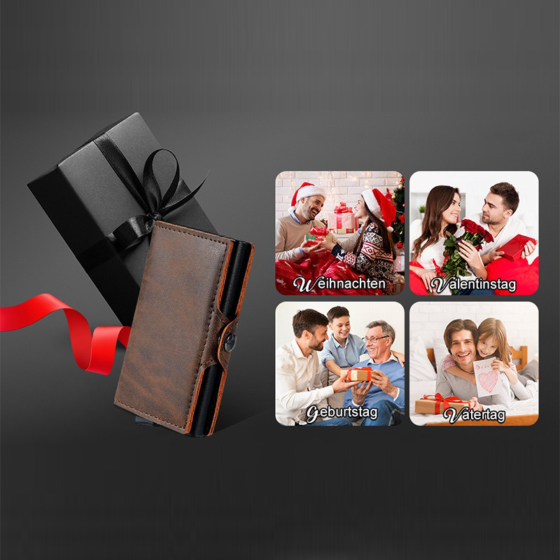 10cm*6.6CM*1.5CM Mens Wallet Carbon Fiber RFID Blocking Bifold with ID Window OEM/ODM