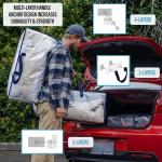 Heavy Duty Extra Large Clear Moving Bags W/Backpack Straps Strong Handles &