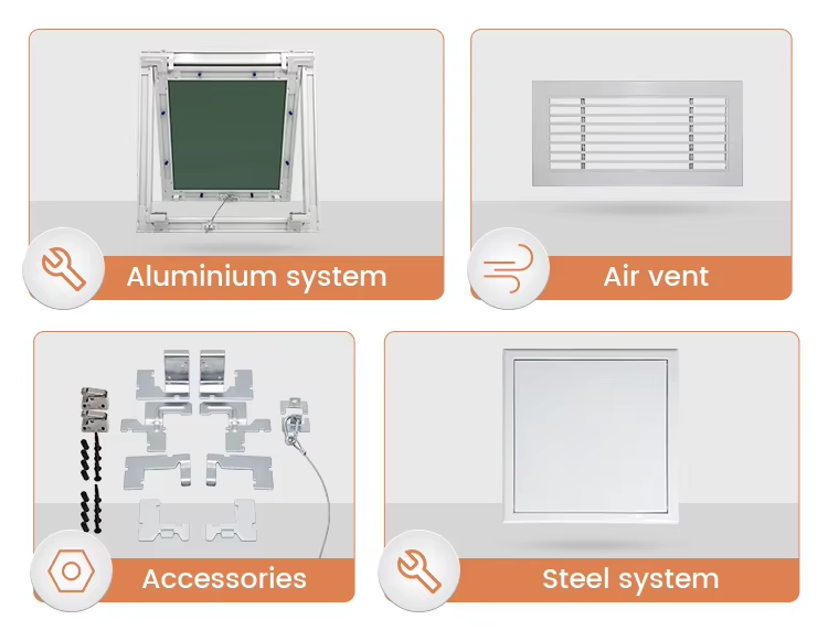 Aluminum Access Panel Accessory Full Set Moisture Proof 2mm