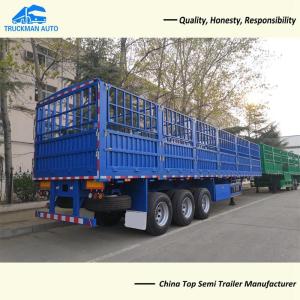 Wholesale 60T Loading 3 Axle Fence Semi Trailer With 12R22.5 Tire from china suppliers