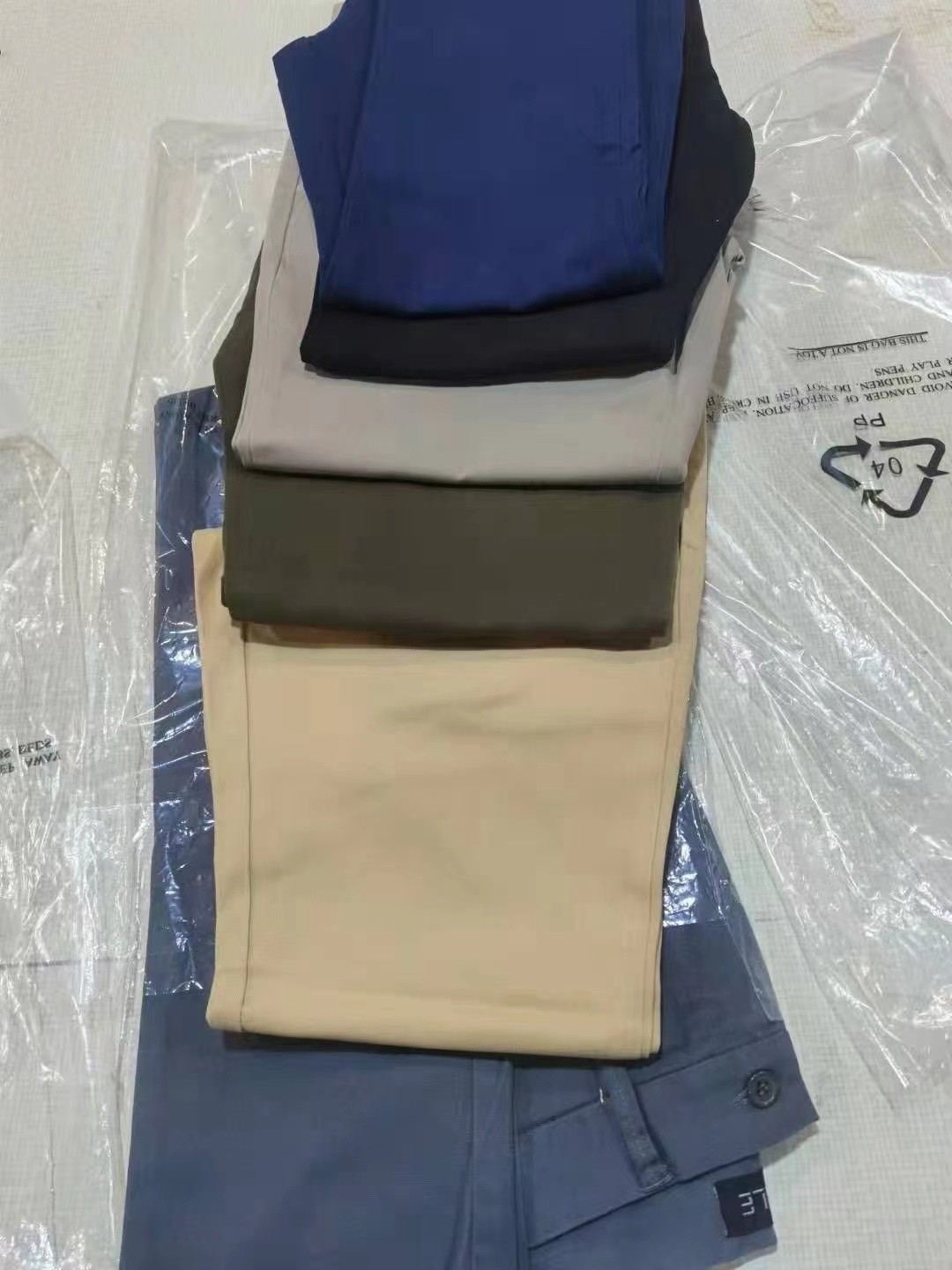 Mens Casual Elasticated Waist Straight Leg Linen Trousers Solid Color Customized