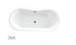 Portable Unique Center Drain Soaking Tub , High End White Freestanding Tub