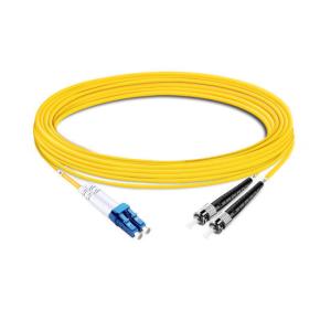 Wholesale 10m (33ft) Duplex OS2 Single Mode LC UPC to ST UPC PVC (OFNR) Fiber Optic Cable from china suppliers