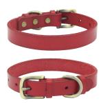 Personalized Pet Collars Genuine Leather Dog Collar Adjustable Fashion Leather