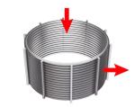 Durable Wedge Wire Baskets for Filtration Open Area 38.5% Slot Width 2.03mm