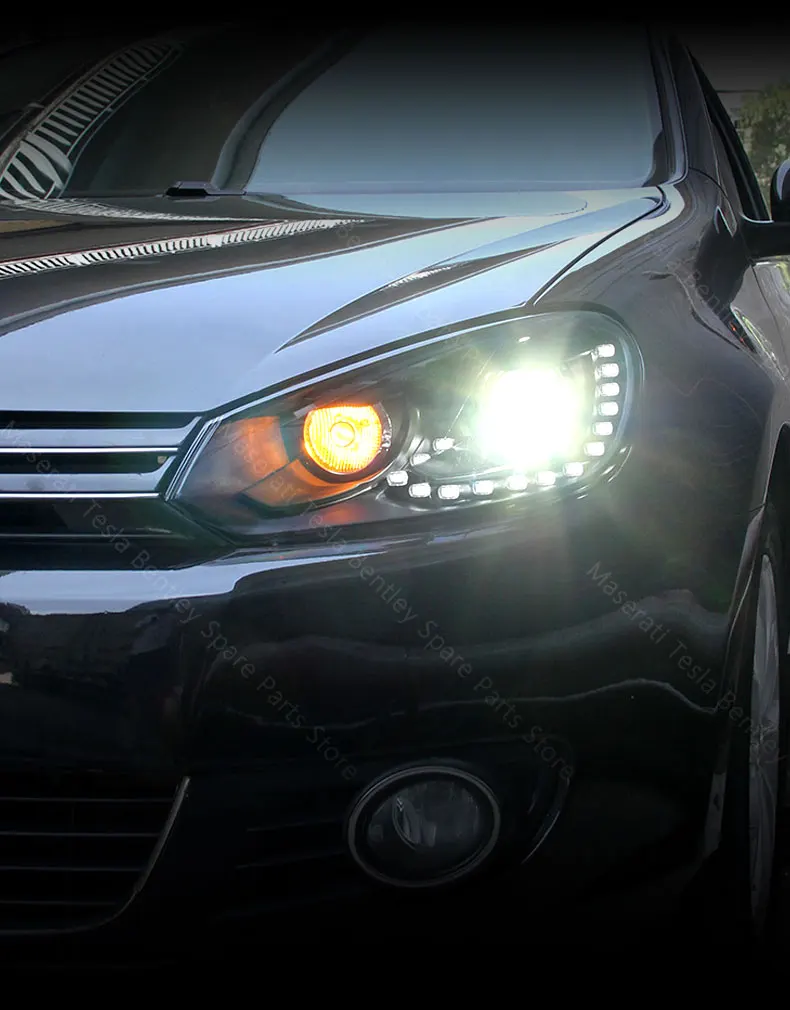 Headlight Assembly For Volkswagen VW Golf 6 Modification 6 Gti R20 Tear Eye DRL LED Front Headlight