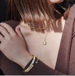 OEM ODM Bayonet Adjustable Gold Bangles Round Rhinestone Bracelet