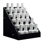 Pure Acrylic Nail Polish Counter Display Racks For Makeup Store Promotional