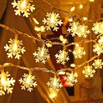 LED Snowflake Lights String Lights Christmas Holiday Home Garden Patio Party