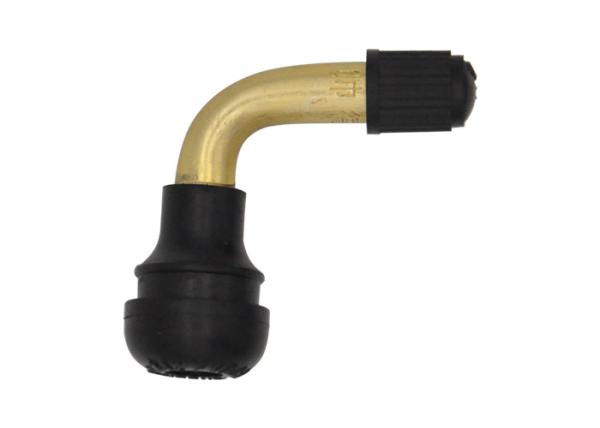 Brass Or Aluminum Tire Valve , Motorbike Tire Valves Bend 90° Fit 11.5mm 0.453''
