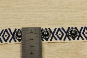Wholesale Rhinestone Woven Tapes Jacquard Webbing Nonstretched For Clothes from china suppliers