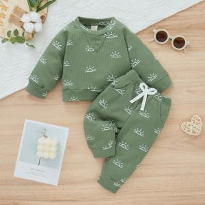 Wholesale New Spring And Autumn Children's Outfit Sets Boylong-Sleeved Trousers Two-Piece Set from china suppliers