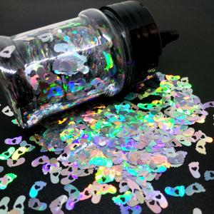 Wholesale OEM/ODM Glitter Footprint Shaped Sand Ornament for Easter Occasion Personalized Design from china suppliers